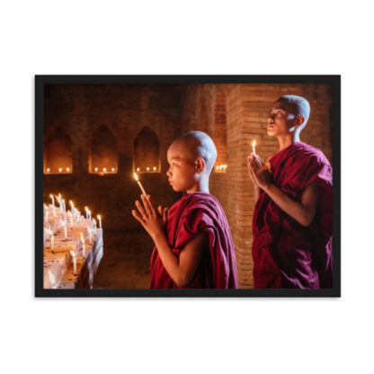 Sacred Light: Young Monks in Prayer - Image 2